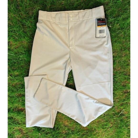 Wilson Other - NEW White Wilson Baseball Pants Relaxed Full Leg Wicking Elastic Waist Men's LRG